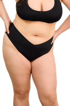 Jennings V-Cut High-Waisted Bikini Bottom