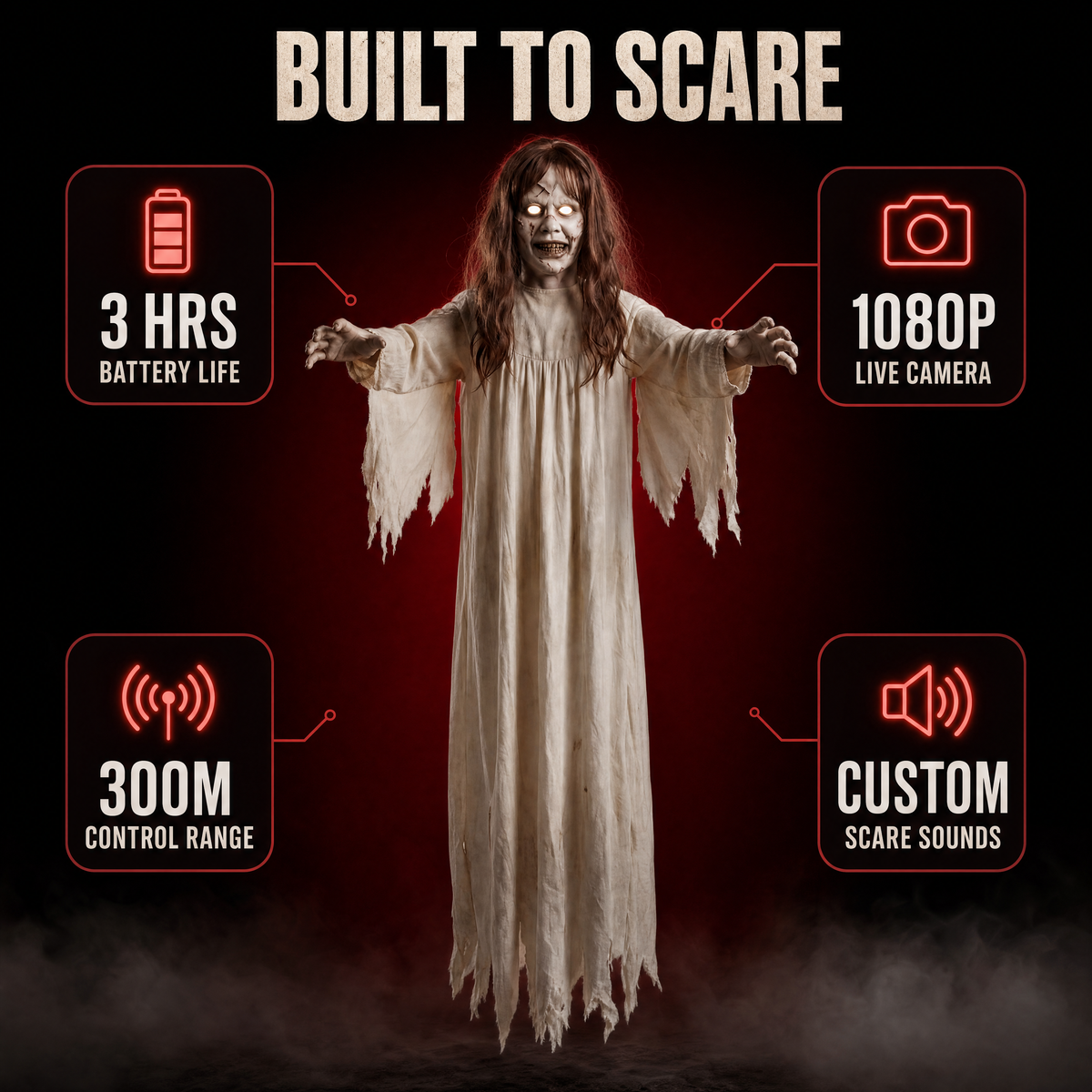 HauntDrone™ Flying Scare Ghost
