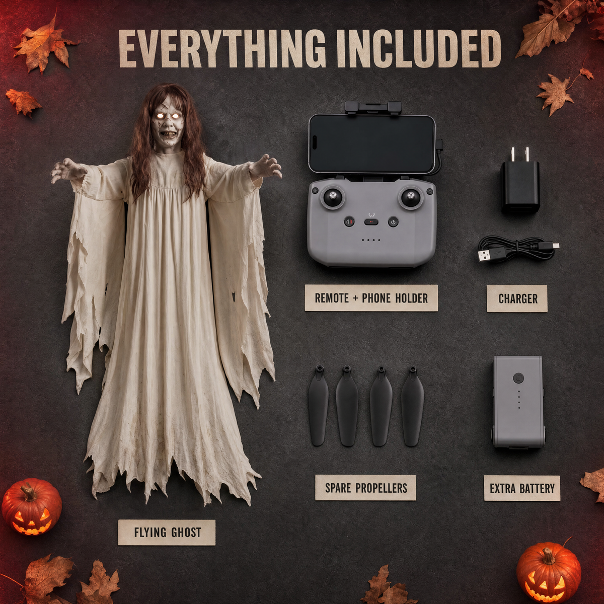 HauntDrone™ Flying Scare Ghost