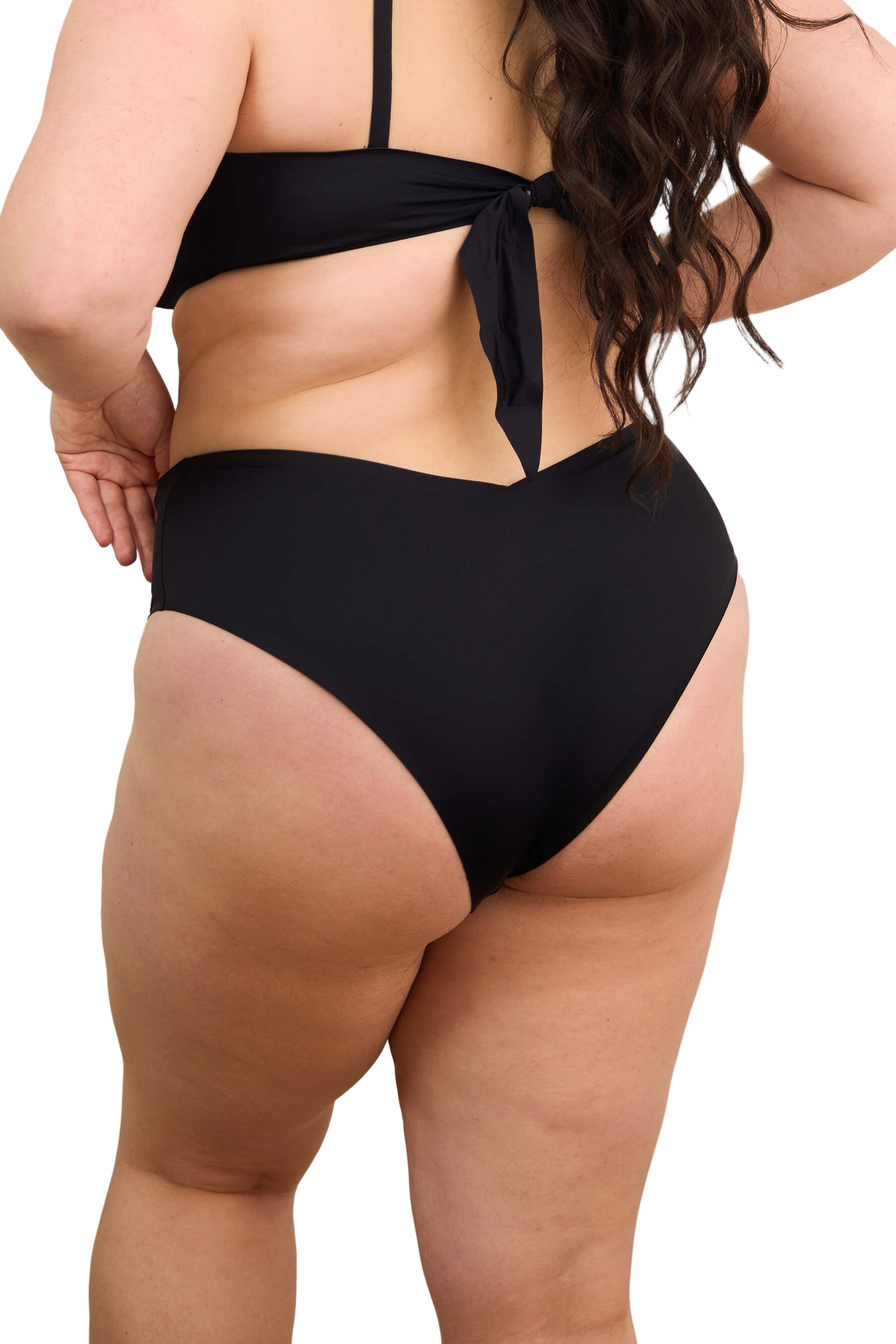 Jennings V-Cut High-Waisted Bikini Bottom